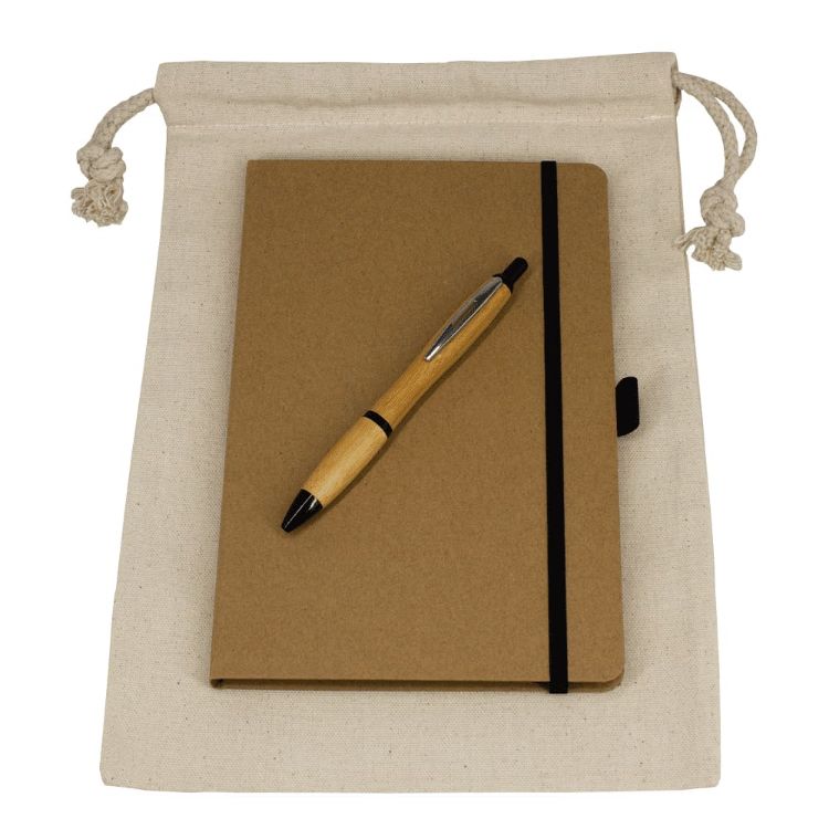 Picture of Gift Set - Drawstring Bag + JournalBook + Pen