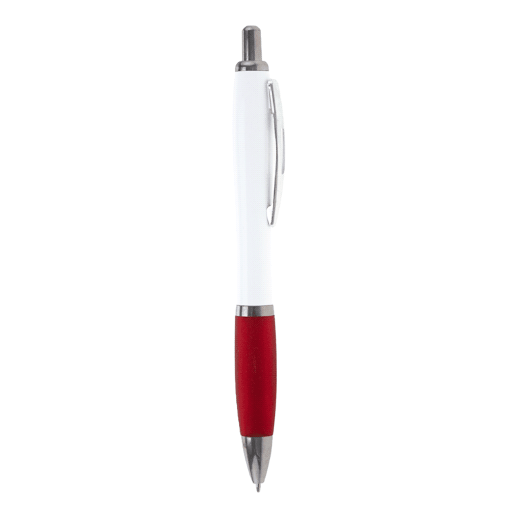 Picture of Nash Ballpoint Pen with White Barrel and Coloured Grip