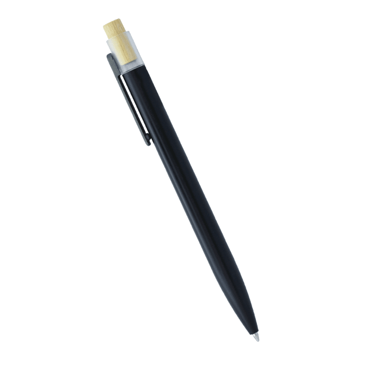 Picture of Recycled Aluminium Pen with Bamboo Clicker