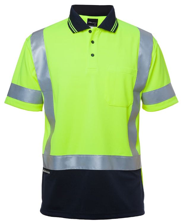 Picture of Hi Vis S/S D+N H Pattern Trad Polo