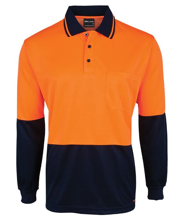 Picture of JB's Hi Vis L/S Jacquard Polo