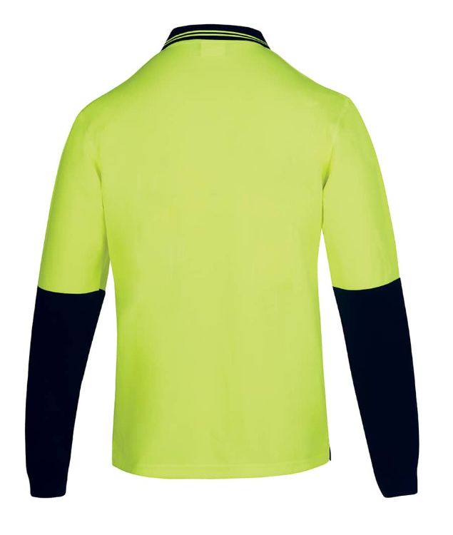 Picture of JB's Hi Vis L/S Non Button Polo