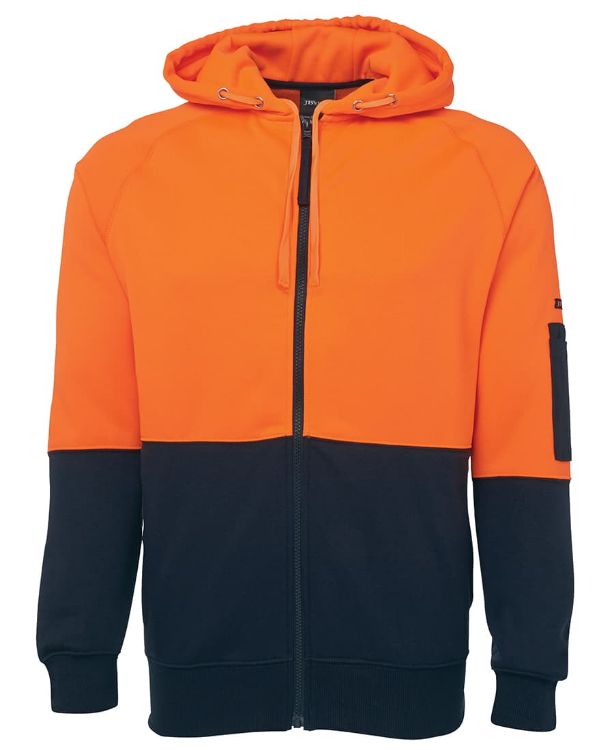 Picture of JB's Hi Vis Full Zip Fleecy Hoodie