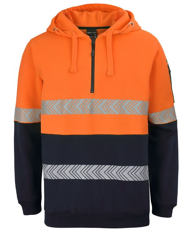 Picture of JB's Hi Vis (D+N) 1/2 Zip Segmented Tape Hoodie