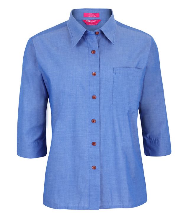 Picture of JB’s Ladies Original 3/4 Indigo Chambray Shirt