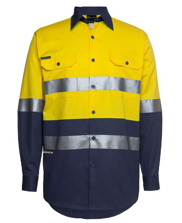 Picture of JB's Hi Vis L/S (D+N) 150G Work Shirt