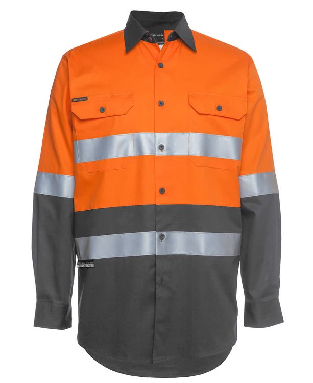 Picture of JB's Hi Vis L/S (D+N) 150G Work Shirt