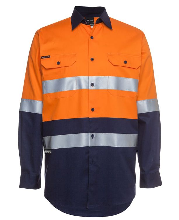 Picture of JB's Hi Vis L/S (D+N) 150G Work Shirt