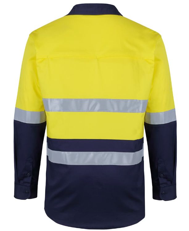 Picture of JB's Hi Vis (D+N) L/S Stretch Work Shirt with Tape