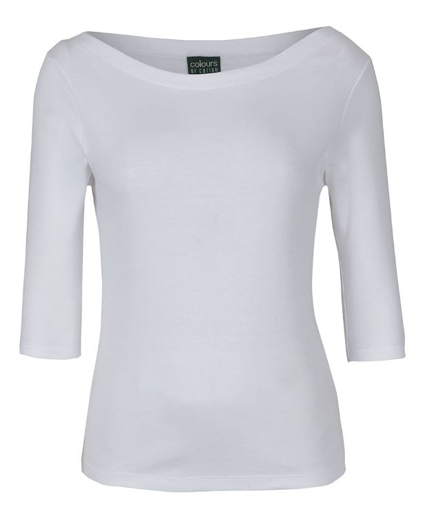 Picture of C of C Ladies 3/4 Sleeve Boat Neck Tee