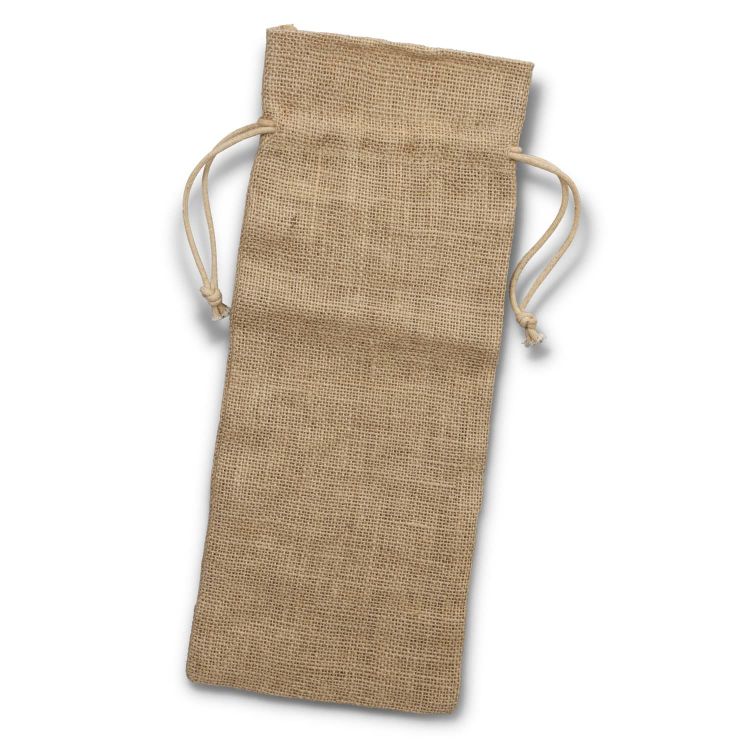 Picture of Jute Wine Drawstring Bag