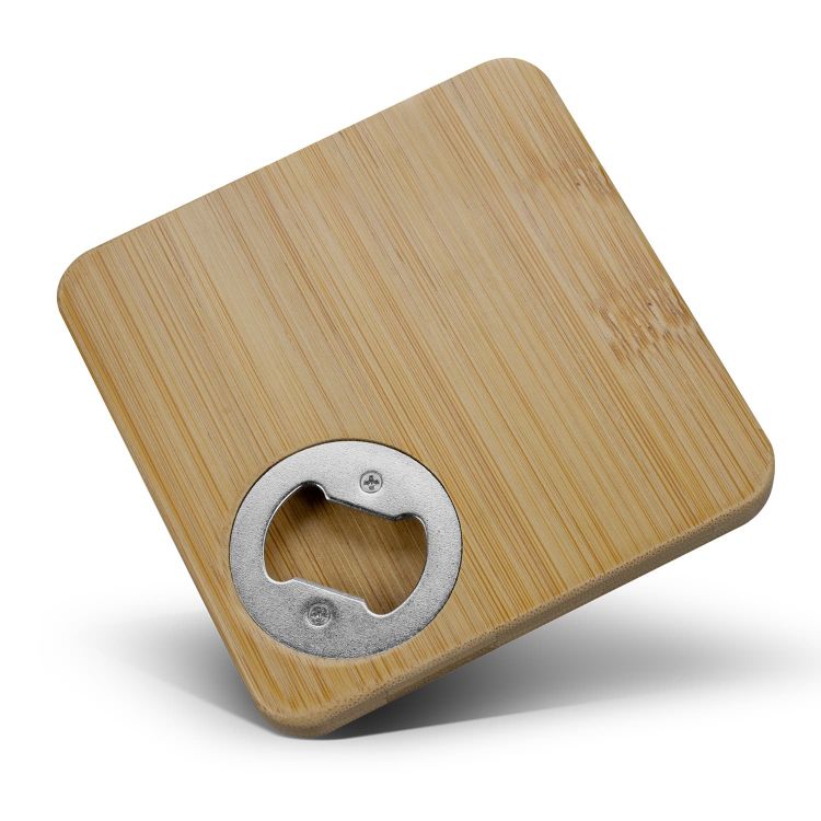 Picture of Bamboo Bottle Opener Coaster - Square