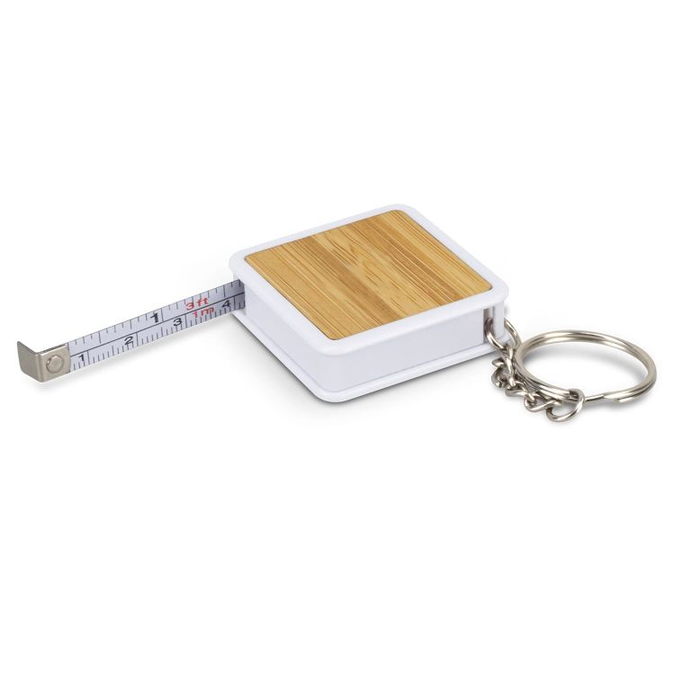 Picture of Bamboo Tape Measure Key Ring