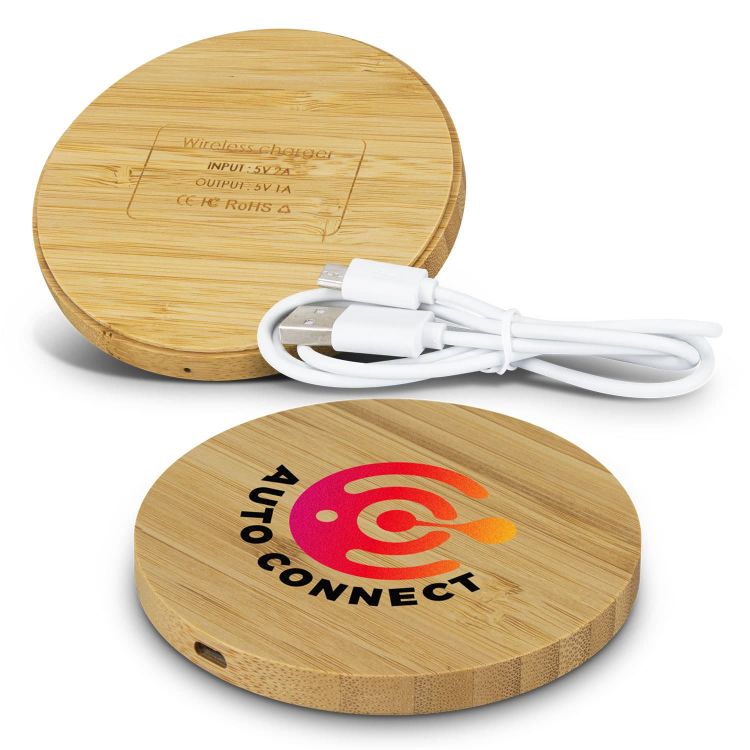 Picture of Vita Bamboo Wireless Charger - Round