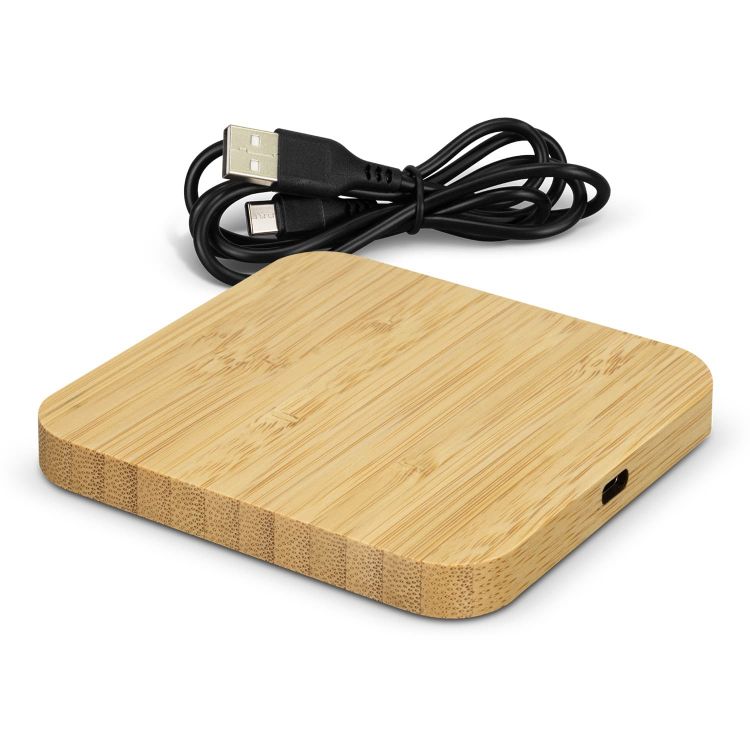 Picture of NATURA Bamboo Wireless Fast Charging Hub